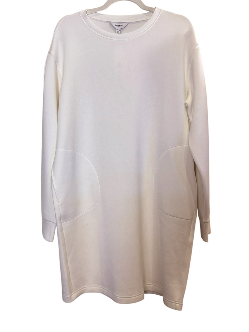 SPANX Air Essentials Women’s Minimalist Super Soft Powder Crew Neck Dress sz L